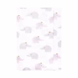 Hudson Baby Unisex Baby Cotton Flannel Burp Cloths  Lilac Elephants 4 Pack  One Size