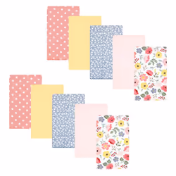 Hudson Baby Unisex Baby Cotton Flannel Burp Cloths Modern Botanical 10 Pack One Size
