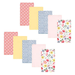 Hudson Baby Unisex Baby Cotton Flannel Burp Cloths  Modern Botanical 10 Pack  One Size