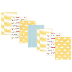 Hudson Baby Unisex Baby Cotton Flannel Burp Cloths  My Sunshine 7 Pack  One Size