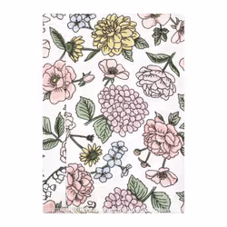 Hudson Baby Unisex Baby Cotton Flannel Burp Cloths  Vintage Blossom 4 Pack  One Size