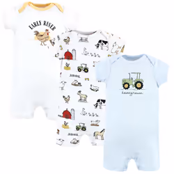 Hudson Baby 10124500_TRACTOR_6-9M, Romper, Male, 6-9 M, Baby (0 - 2 years)