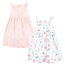Hudson Baby Womens Cotton Dresses Casual Dress  Pastel Sea  4T US