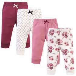 Hudson Baby Unisex Baby Cotton Pants and Leggings Rose 2 Toddler