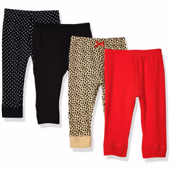 Hudson Baby Unisex Baby Cotton Pants and Leggings Basic Leopard  0-3 Months