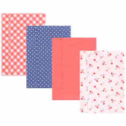 Hudson Baby Unisex Baby Cotton Flannel Burp Cloths Cherry Sweet One Size