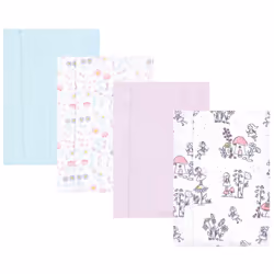 Hudson Baby Unisex Baby Cotton Flannel Burp Cloths  Garden Fairies  One Size