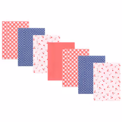 Hudson Baby Unisex Baby Flannel Burp Cloth 7pk Cherry Sweet One Size