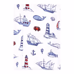 Hudson Baby Unisex Baby Flannel Burp Cloth 7pk  Lighthouse  One Size