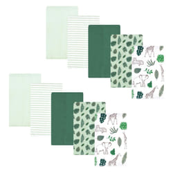 Hudson Baby Unisex Baby Flannel Burp Cloth 10pk  Jungle  One Size