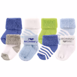 Luvable Friends 10728016_BlueMommy, Baby (0 - 2 years), Male, 0-6 M, 8 pair(s)