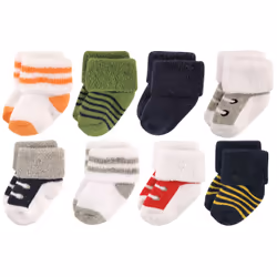 Luvable Friends 10728025_Athletic, Baby (0 - 2 years), Male, 0-6 M, 8 pair(s)