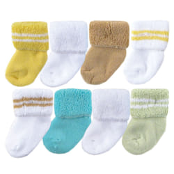 Luvable Friends 10728000_Yellow_6-12 Male 8 pair(s)