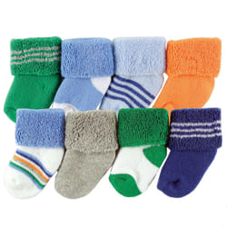 Luvable Friends 10728010_Blue_6-12 Male 8 pair(s)