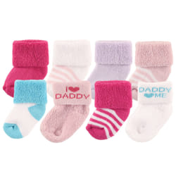 Luvable Friends 10728016_PinkDaddy_6-12 Female 8 pair(s)