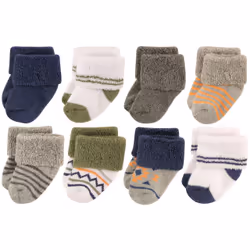 Luvable Friends 10728024_Aztec_6-12, Baby (0 - 2 years), Male, 6-12 M, 8 pair(s)