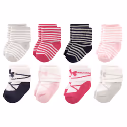 Luvable Friends 10728063_Stripe_6-12, Baby (0 - 2 years), Female, 6-12 M, 8 pair(s)