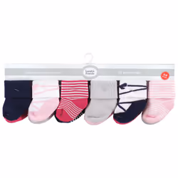 Luvable Friends 10728164_STRIPEBALLET_0-6M sock Female