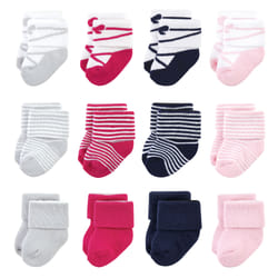 Luvable Friends 10728164_STRIPEBALLET_6-12M sock Female
