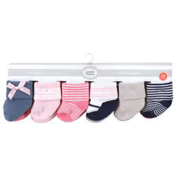 Luvable Friends 10728170_PINKSCROLL_6-12M sock Female