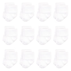 Luvable Friends 10728176_WHITE_6-12M sock Male