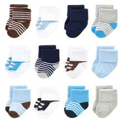Luvable Friends 10728178_BLUENAVYSNEAKERS_6-12M sock Male