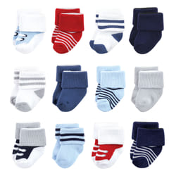 Luvable Friends 10728186_REDNAVYSNEAKERS_6-12M sock Male 12 pair(s)