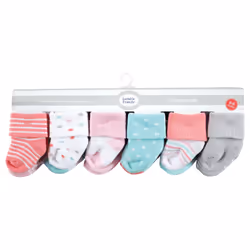 Luvable Friends 10728190_CORALDOTS_6-12M sock Female