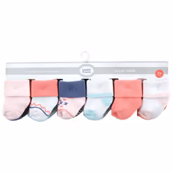 Luvable Friends 10728196_CORALMINTAZTEC_6-12M sock Female