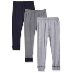 Luvable Friends Unisex Baby cotton Pants  Stripe Navy gray  12-18 Mont