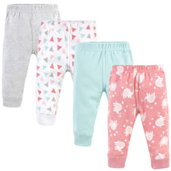 Luvable Friends Unisex Baby cotton Pants  girl Basic Elephant  6-9 Mon