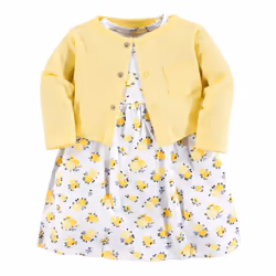 Luvable Friends 10137163_YellowFloral_5T, Baby (0 - 2 years), Female, 5 Toddler