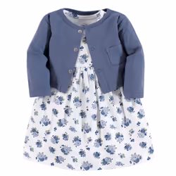 Luvable Friends 10137173_BlueFloral_5T, Baby (0 - 2 years), Female, 5 Toddler