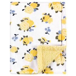 Luvable Friends 10245864_YellowFloral baby blanket Girl