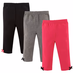 Hudson Baby Unisex Baby Cotton Pants and Leggings Rose Black 0-3 Months