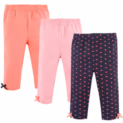 Hudson Baby Unisex Baby Cotton Pants and Leggings Hearts 3-6 Months