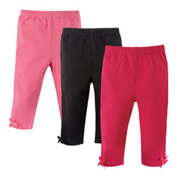 Hudson Baby Unisex Baby Cotton Pants and Leggings Pink Black  5 Toddler