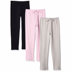 Hudson Baby Unisex Baby Cotton Pants and Leggings Light Pink Black  5 Toddler