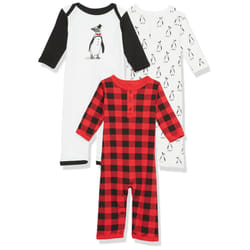 Hudson Baby Unisex Baby Cotton Coveralls  Penguin  0-3 Months
