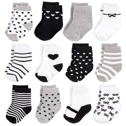 Hudson Baby 10753438_GIRLSGRAYBLACK_12-24M sock Female
