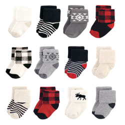 Hudson Baby 10753443_BUFFALOPLAIDMOOSE_0-6M sock Male