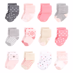 Hudson Baby 10753445_PINKGRAYAZTEC_0-6M, Baby (0 - 2 years), Female, 0-6 M