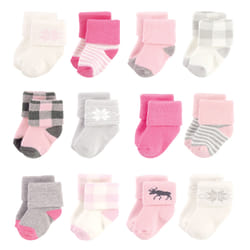 Hudson Baby 10753447_PINKMOOSE_0-6M sock Female