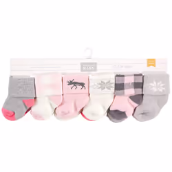 Hudson Baby 10753447_PINKMOOSE_0-6M sock Female