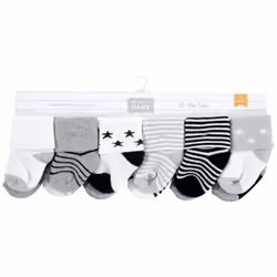 Hudson Baby 10753449_GRAYBLACKSTARS_0-6M sock Male