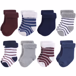 Hudson Baby 10754115_NavyGray_0-6, Baby (0 - 2 years), Male, 0-6 M, 8 pair(s)