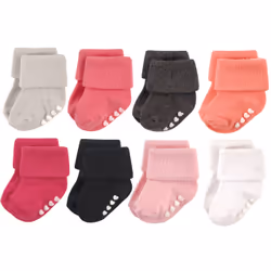 Hudson Baby 10754552_PinkBlack_6-12, Baby (0 - 2 years), Female, 6-12 M, 8 pair(s)