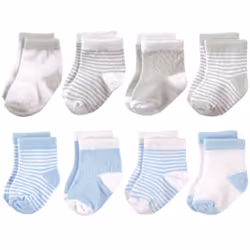Hudson Baby 10754567_BlueGray_0-6, Baby (0 - 2 years), Male, 0-6 M, 8 pair(s)