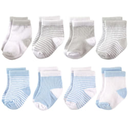 Hudson Baby 10754567_BlueGray_6-12 Male 8 pair(s)