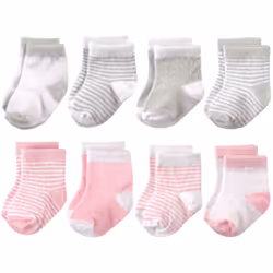 Hudson Baby 10754570_PinkGray_12-24, Baby (0 - 2 years), Female, 12-24 M, 8 pair(s)